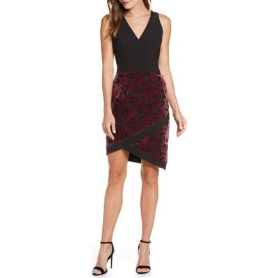 Adelyn Rae Skyla Mixed Media Dress, Purple
