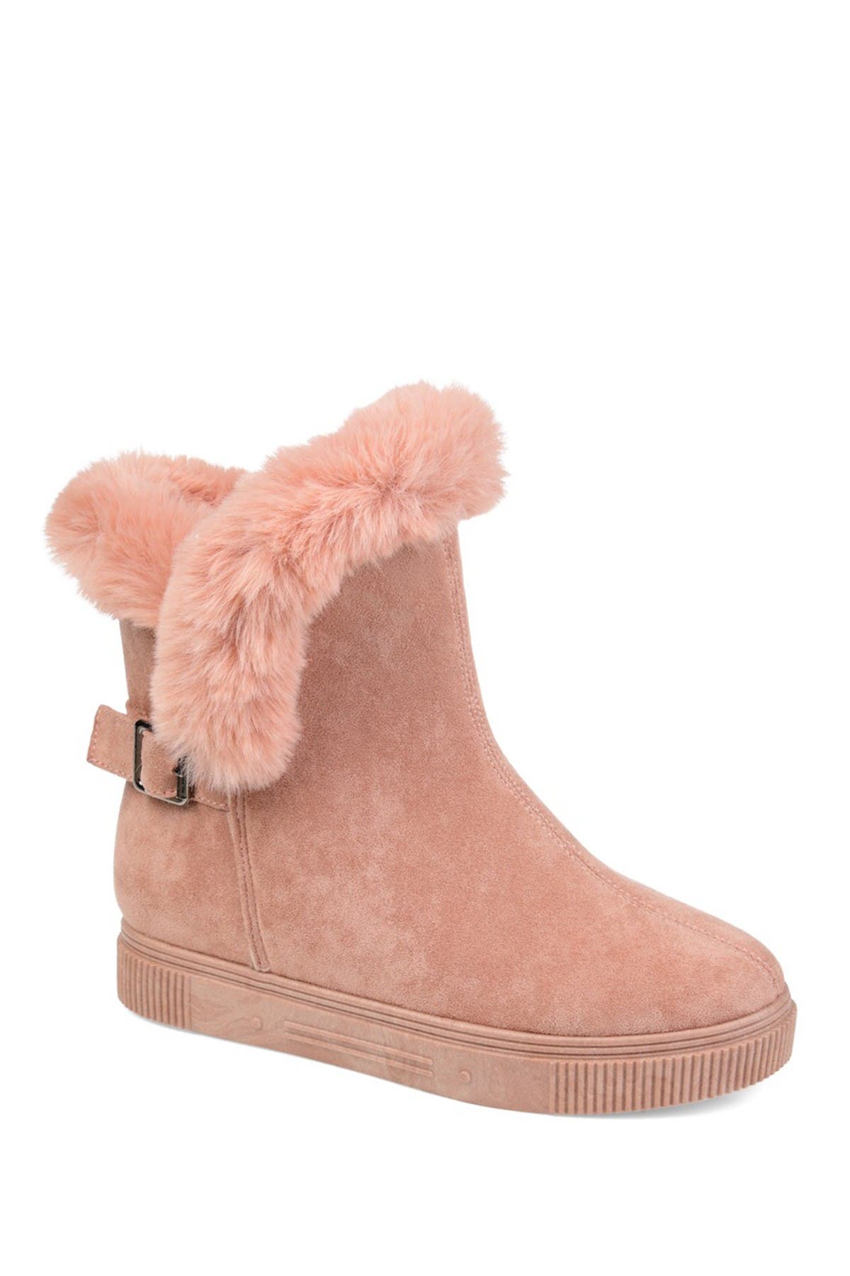 Journee Collection Journee Sibby Faux Fur Lined Boot In Pink