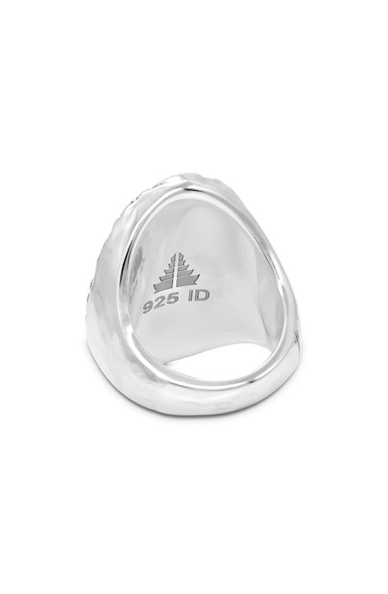 Shop Devata Sterling Silver Bali Hammer Signet Ring