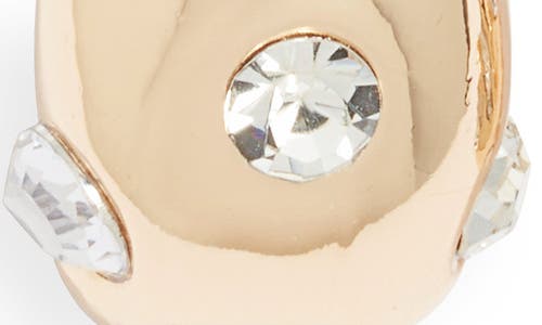 Open Edit Mixed Crystal Hoop Earrings In Clear- Gold