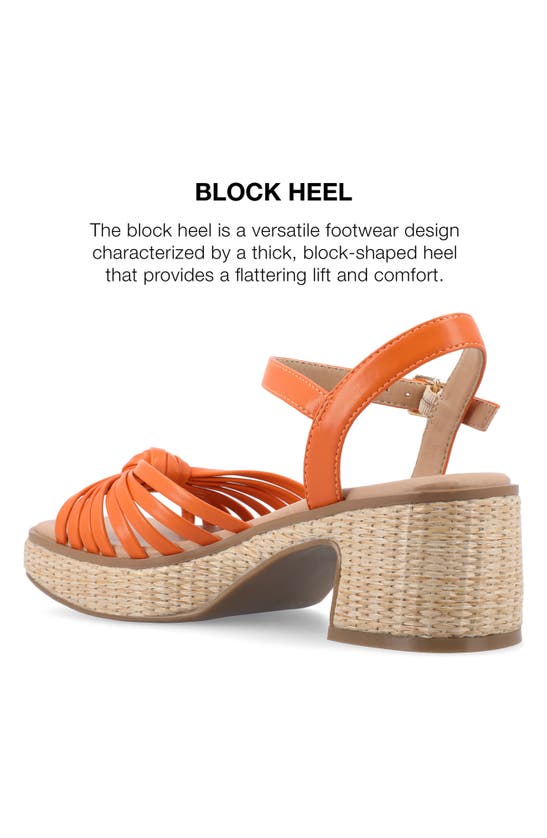 Journee Collection Hally Espadrille Platform Sandal In Orange
