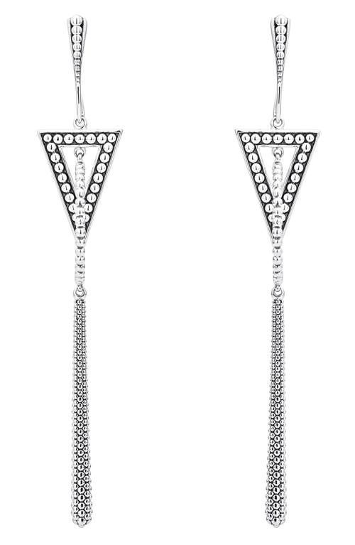 LAGOS Signature Caviar Triangle & Circle Drop Earrings in Silver at Nordstrom