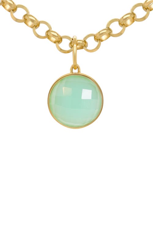 Dean Davidson Signature Checkered Stone Pendant Collar Necklace in Ocean Blue/Gold at Nordstrom