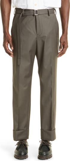 Sacai Belted Wool Suiting Pants | Nordstrom