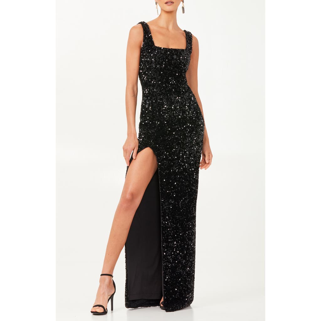HELSI Marilyn Sequin Gown in Black