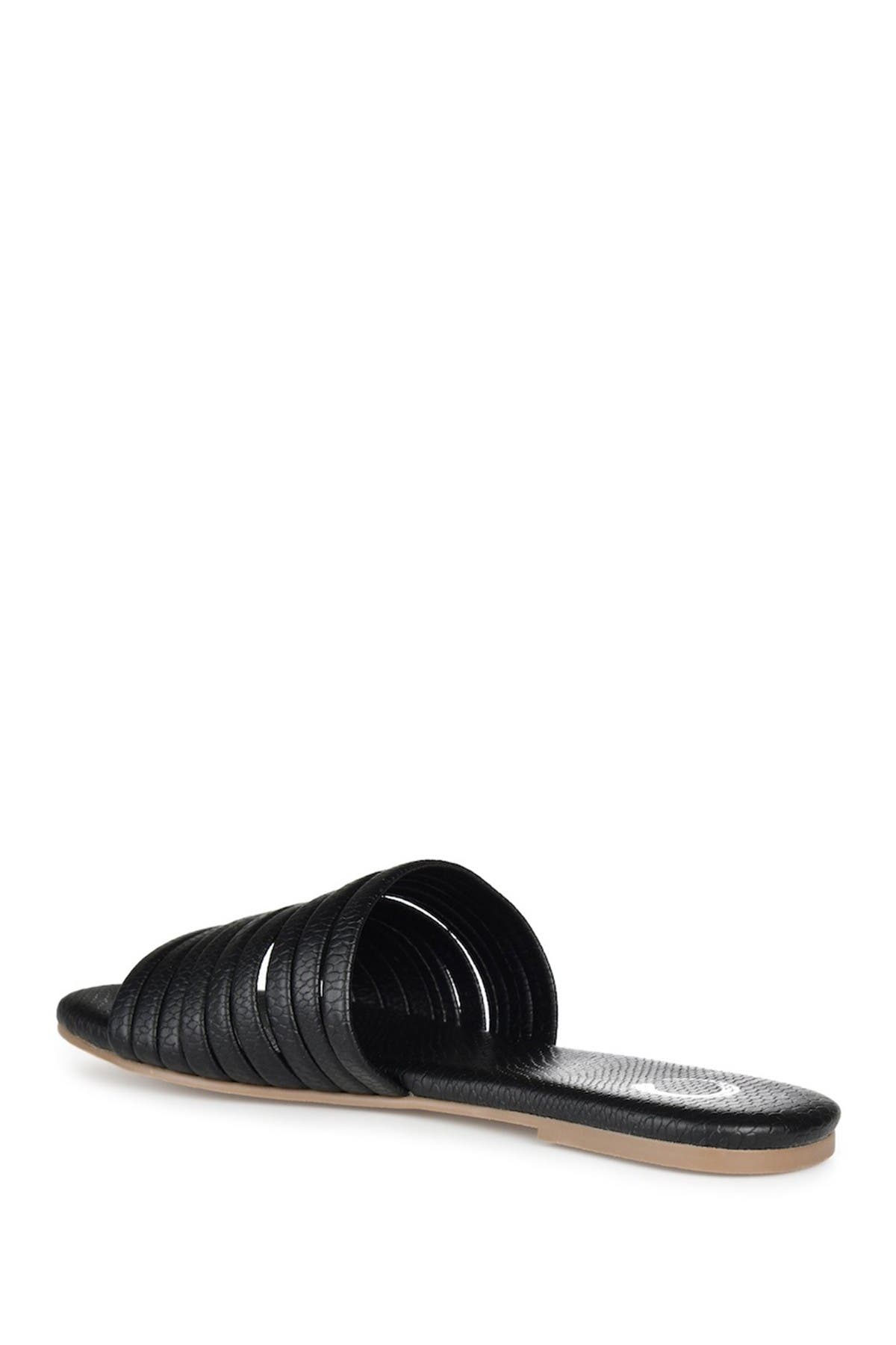 Shop Journee Collection Marisol Snake Print Slide Sandal In Black