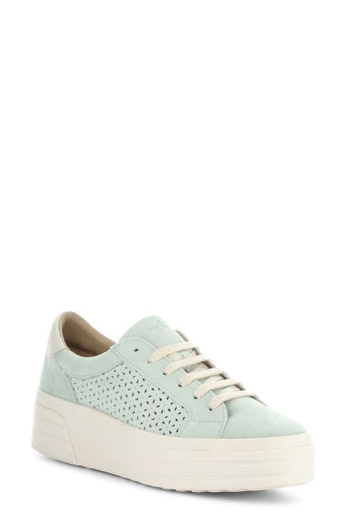 Shop Bos. & Co. Lotta Platform Sneaker In Menta/marfil