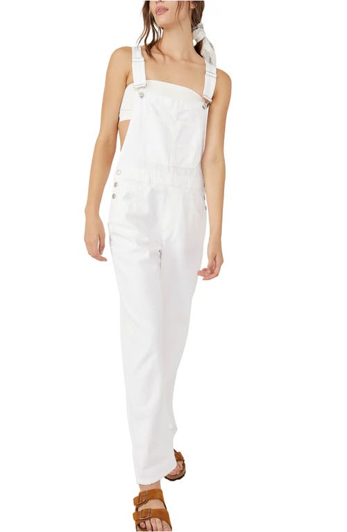 Shop Free People We The Free Ziggy Denim Overalls In Optic White