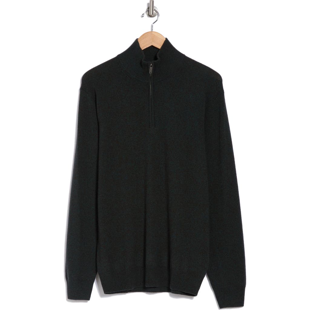 Rodd & Gunn Cashmere Merino Half-zip Sweater In Jungle