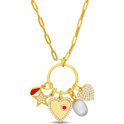 Lesa Michele Cluster Pendant Necklace
