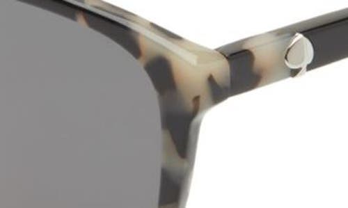 Shop Kate Spade New York Vienne 53mm Polarized Cat Eye Sunglasses In Black/grey Polar