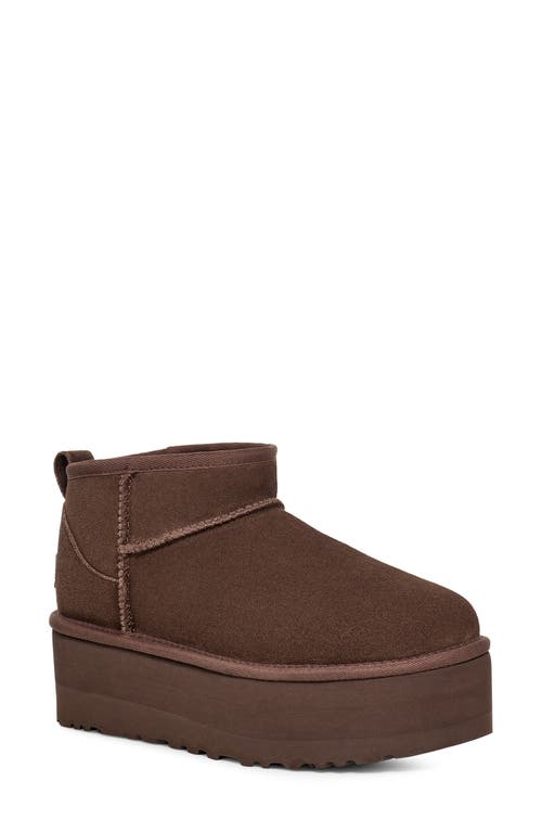 Shop Ugg(r) Classic Ultra Mini Platform Boot In Burnt Cedar