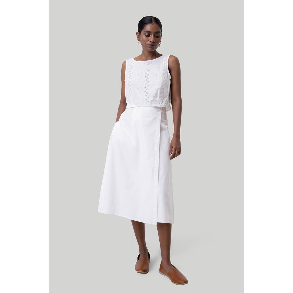 Reistor Boxy Crop Top In Coconut White