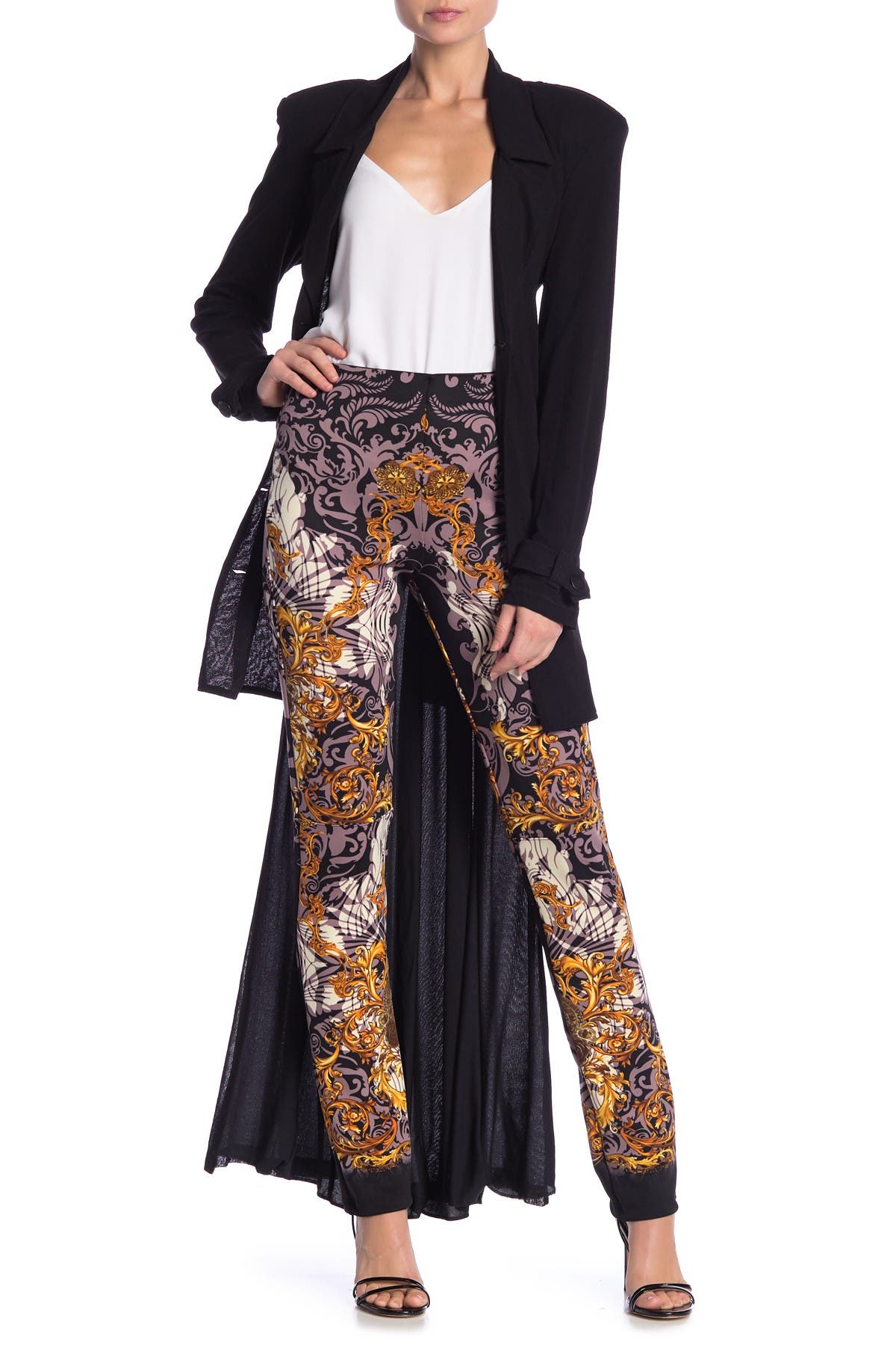 patterned skinny pants