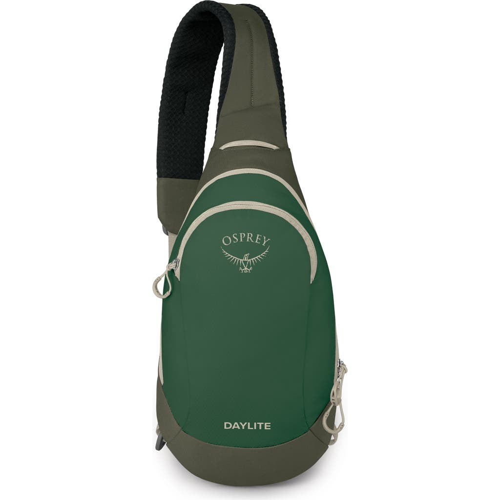 Osprey Daylite Water Repellent Sling Backpack In Green Canopy/green Creek