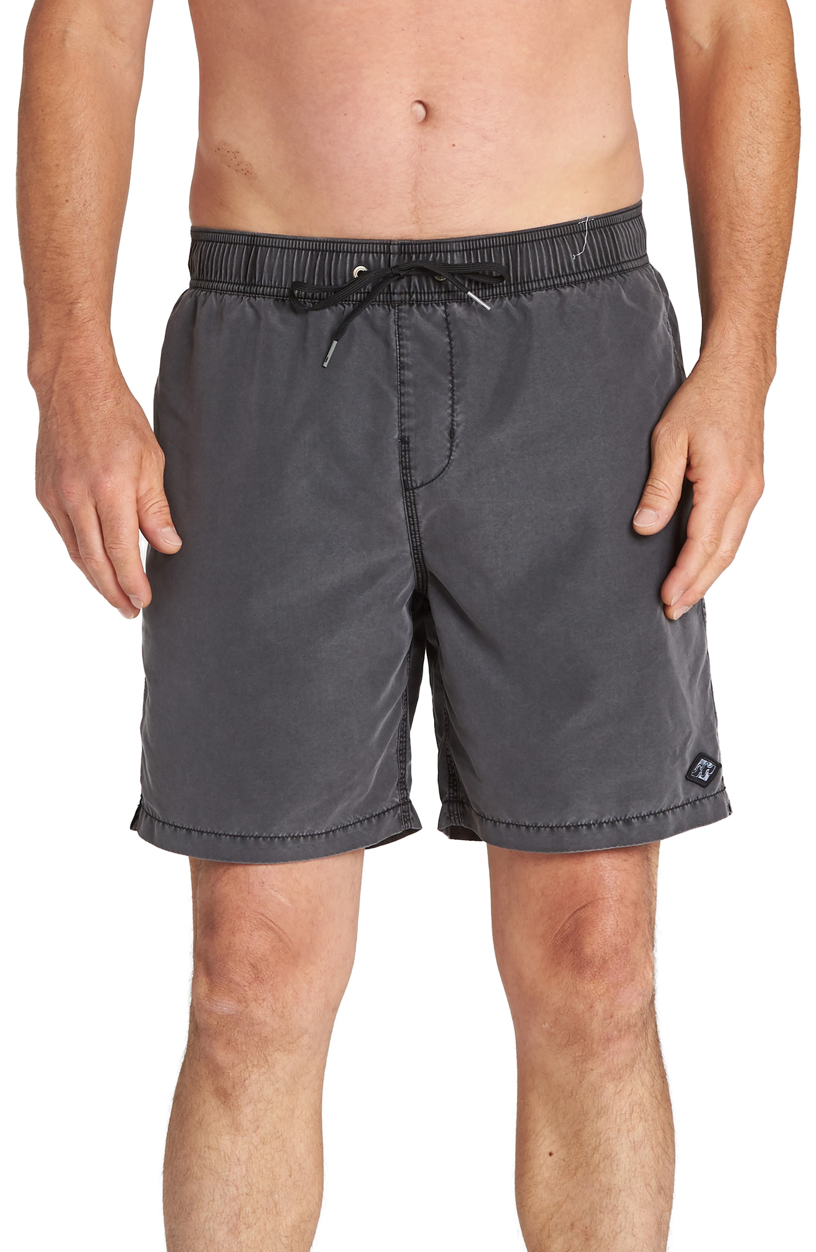 Billabong All Day Layback Solid Swim Trunks, Black
