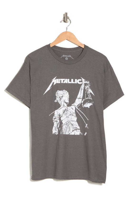 MERCH TRAFFIC METALLICA WHITE SNAKE COTTON GRAPHIC T-SHIRT