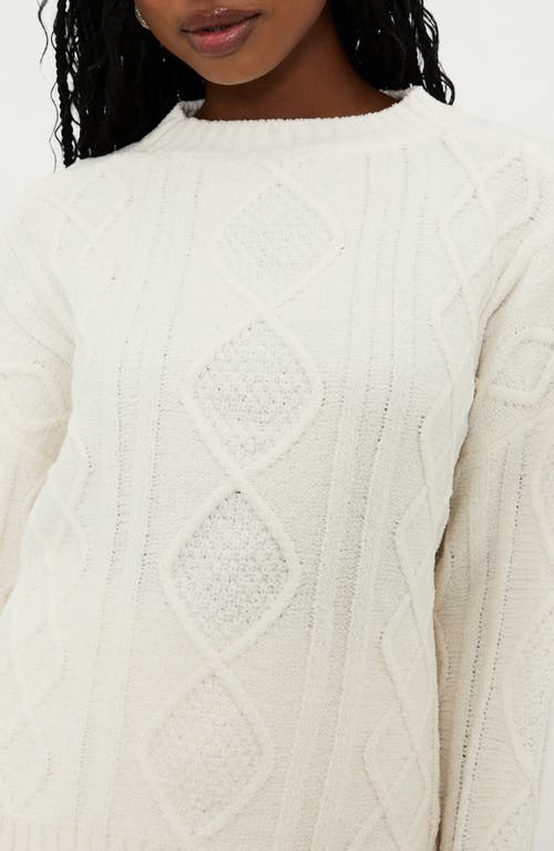 Shop Beach Riot Callie Cable Knit Sweater In Cream Cable