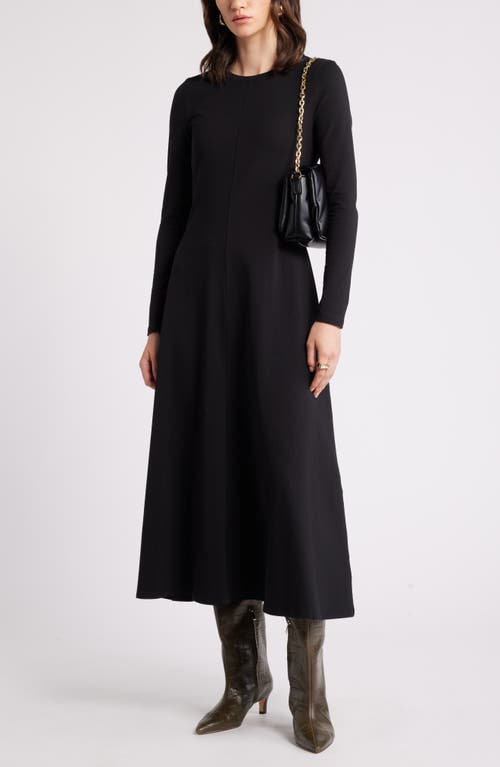 NORDSTROM NORDSTROM LONG SLEEVE CREWNECK MAXI DRESS