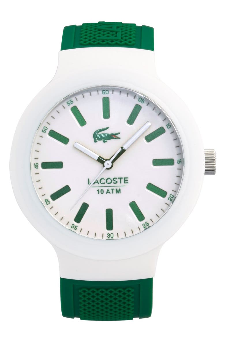 Lacoste 'Borneo' Silicone Strap Watch, 44mm | Nordstrom