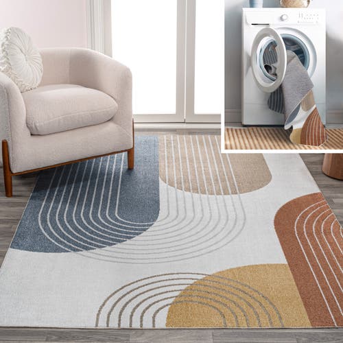 Jonathan Y Arches Contemporary Minimalist Machine-washable Area Rug In Multi