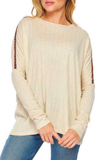 H by bordeaux top brushed dolman pullover sweater