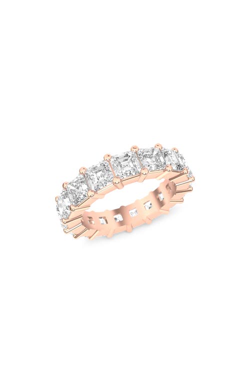 Hautecarat Lab Created Diamond Eternity Ring In Rose Gold