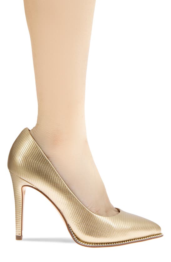 Bcbgeneration Harnoy Half D'orsay Pointed Toe Pump In Platino