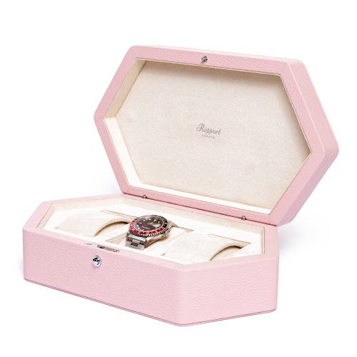 Rapport London Portobello Three Watch Box In Pink