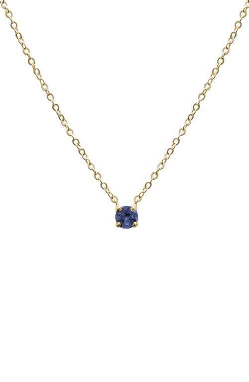 Jane Basch Designs Birthstone Pendant Necklace in Sapphire/September