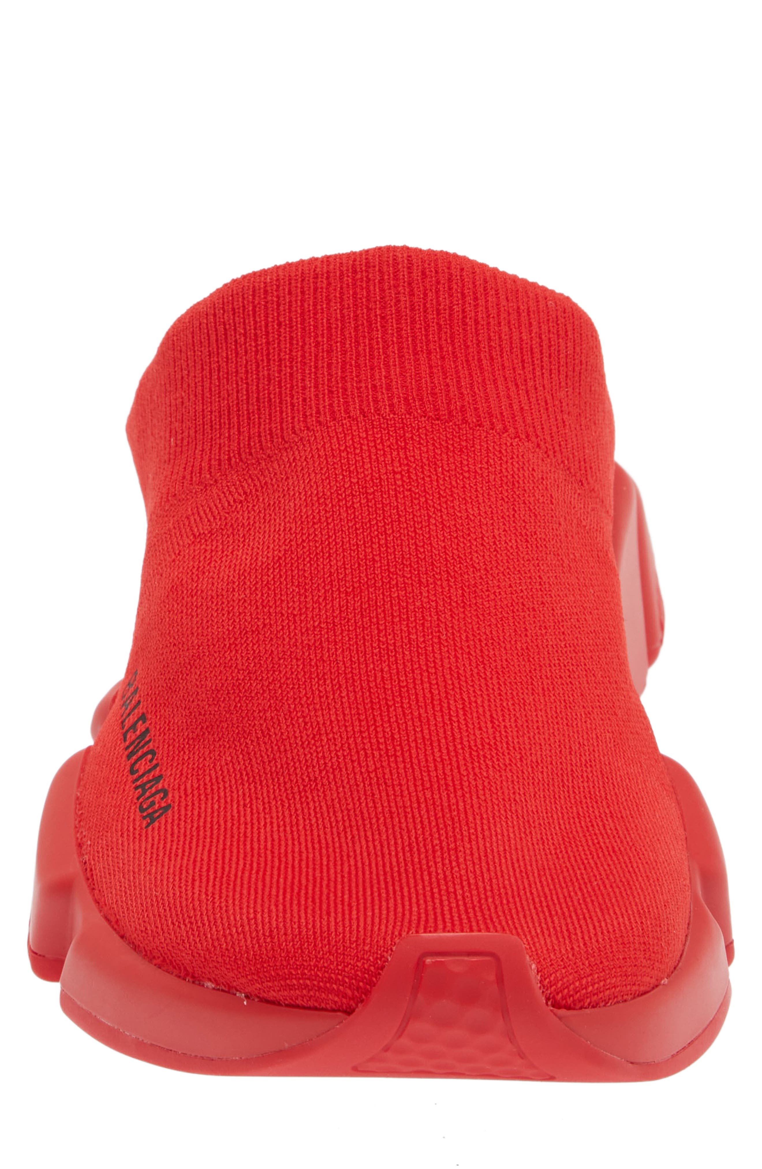 $925 NIB Balenciaga Speed Mule Tomato Red Knit Slip-On Sneakers Shoes 12(45) Balenciaga Speed Mule in Tomato Red | Smart Closet main image 2