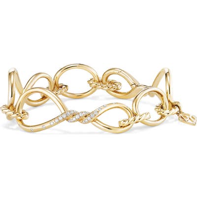 David Yurman Continuance Chain Bracelet With Diamonds