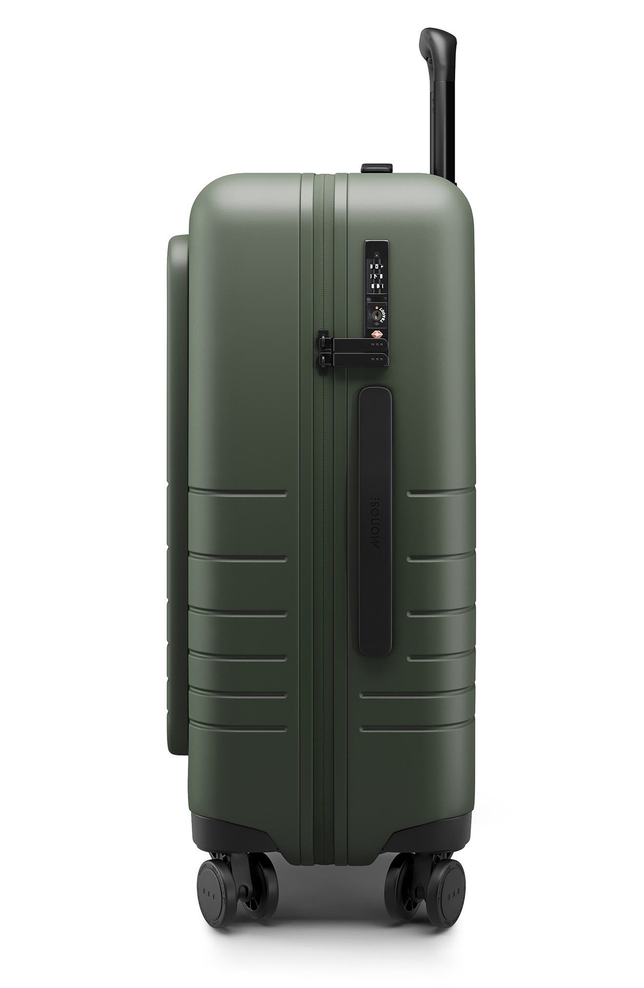 Monos 23-Inch Pro Plus Spinner Luggage in Olive Green