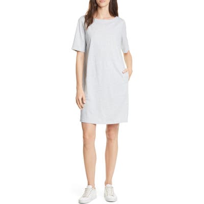 Eileen Fisher Organic Cotton Blend Shift Dress, White
