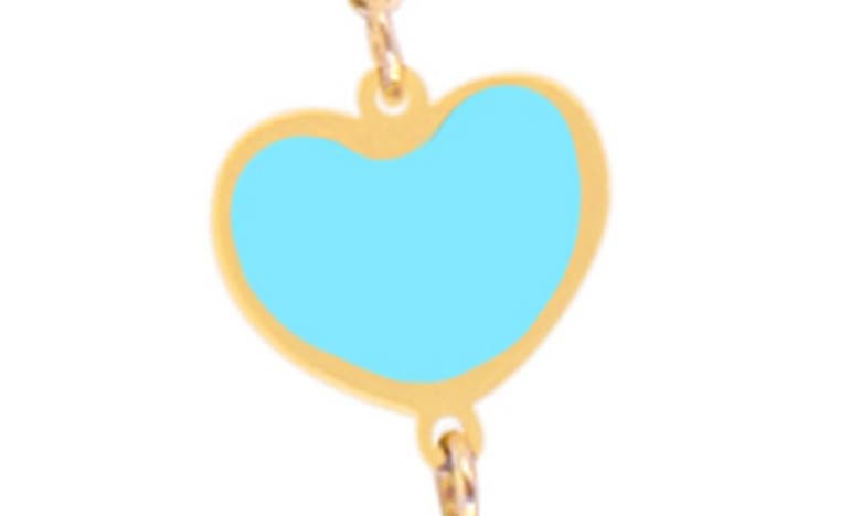 Shop House Of Frosted Heart Station Chain Necklace In Turquoise
