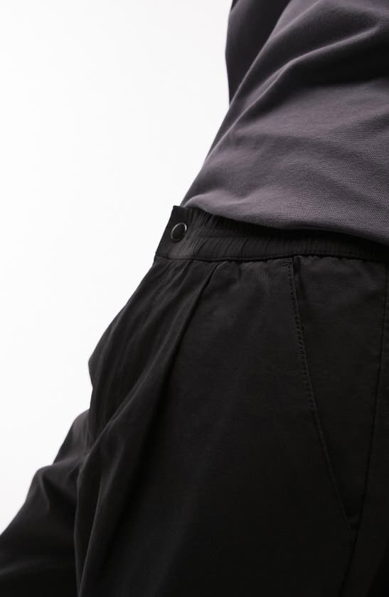 Shop Topman Baggy Elastic Waist Pants In Black