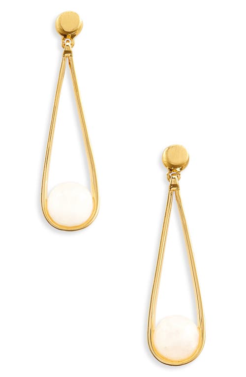 Shop Dean Davidson Mini Ipanema Drop Earrings In Moonstone/gold