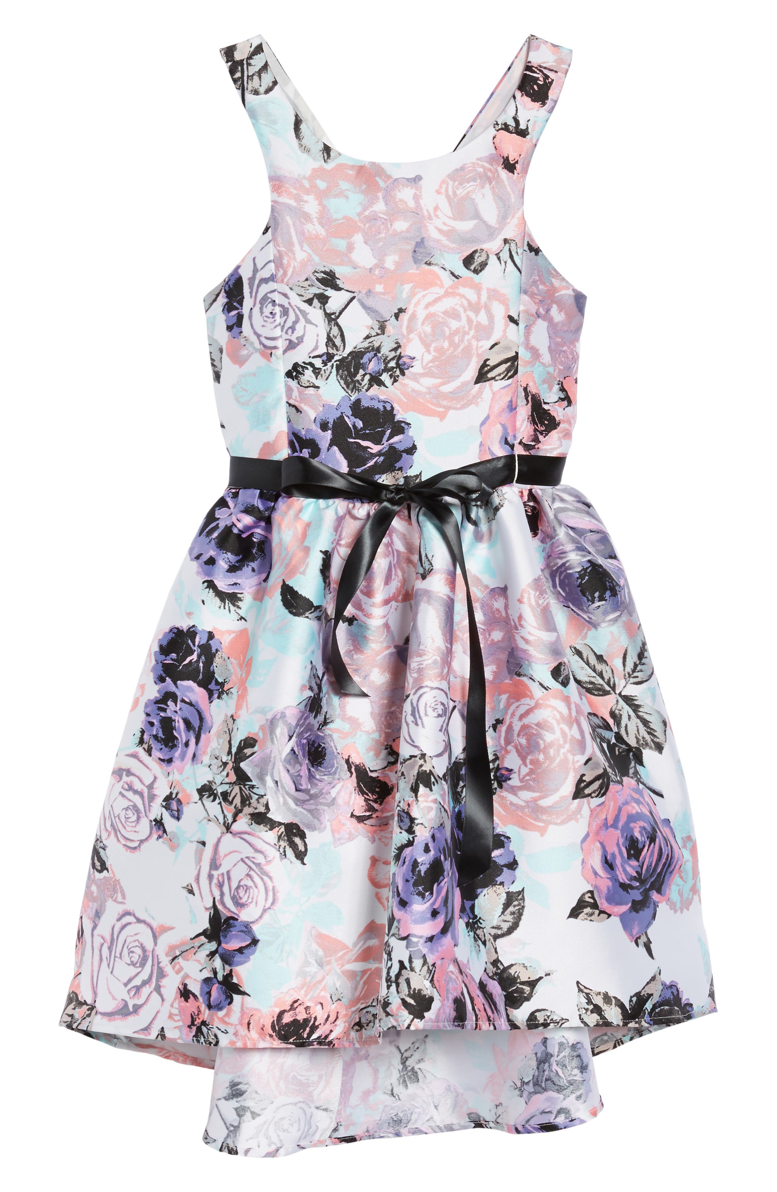 Zunie Floral Print Party Dress (Big Girls) Nordstrom