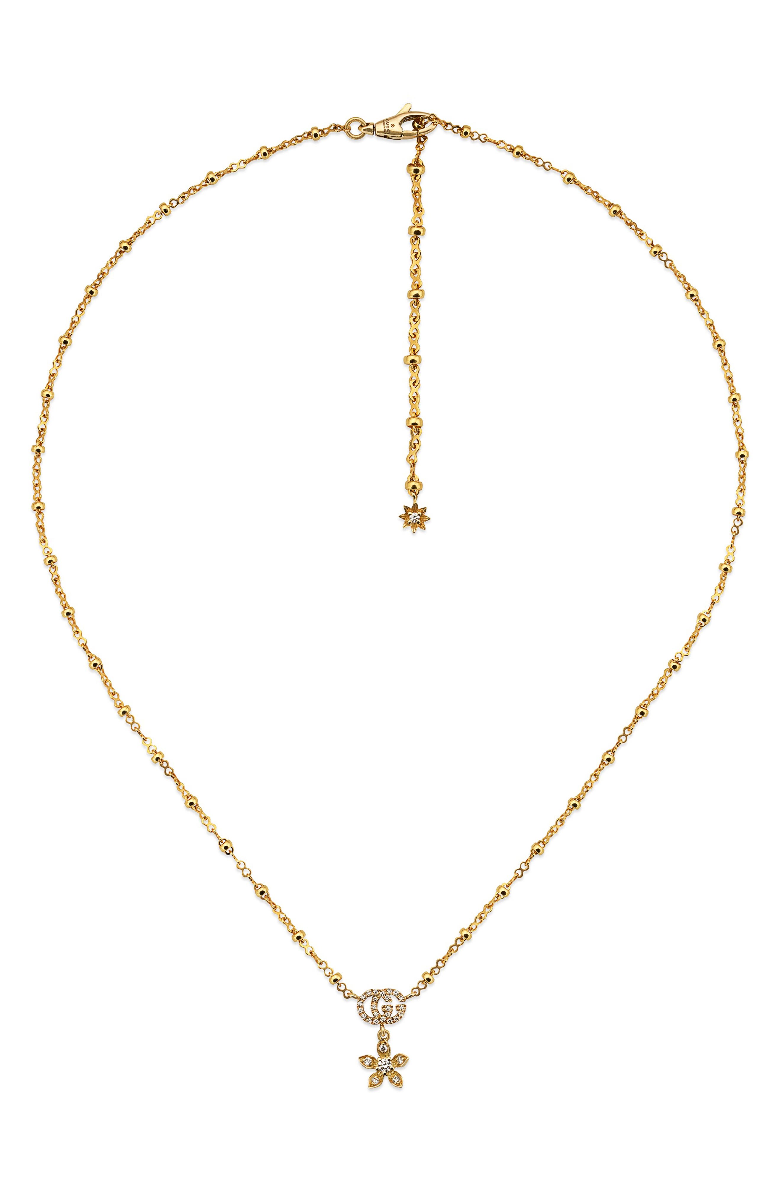 gucci gold necklace womens