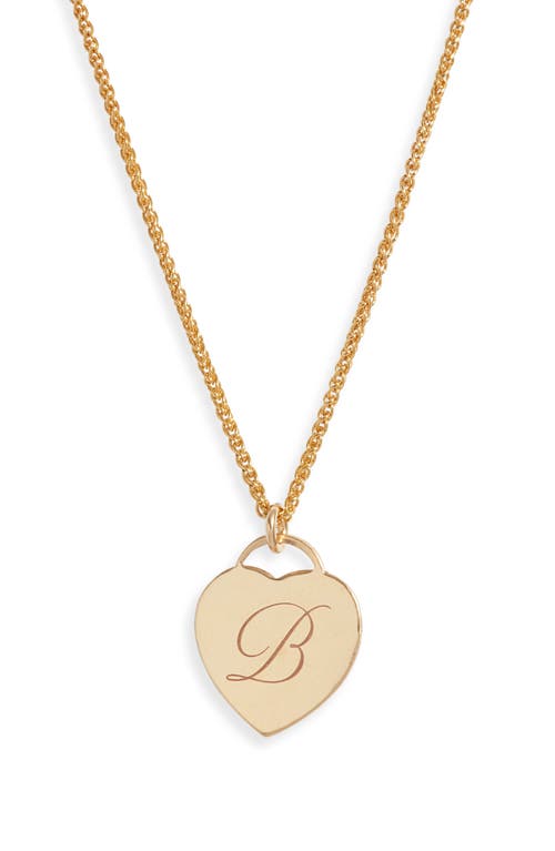 Shop Set & Stones Alice Initial Heart Pendant Necklace In Gold/b