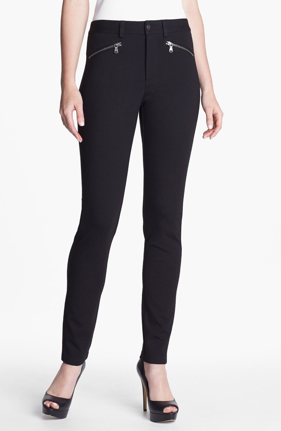 NYDJ Zip Trim Skinny Stretch Ponte Pants Nordstrom