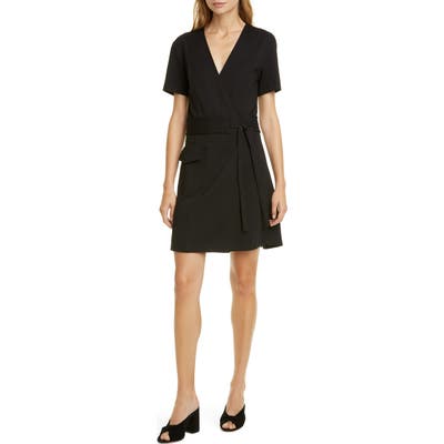 Joie Goldwin Wrap Dress, Black