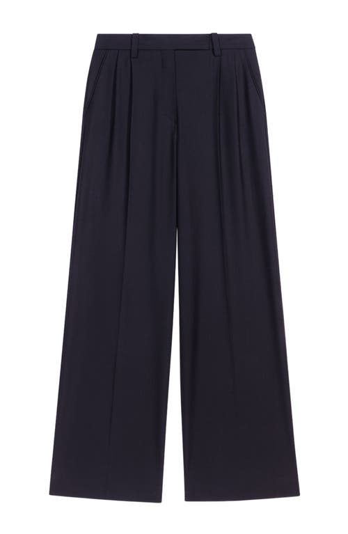 Maje Wide-leg Suit Trousers In Black