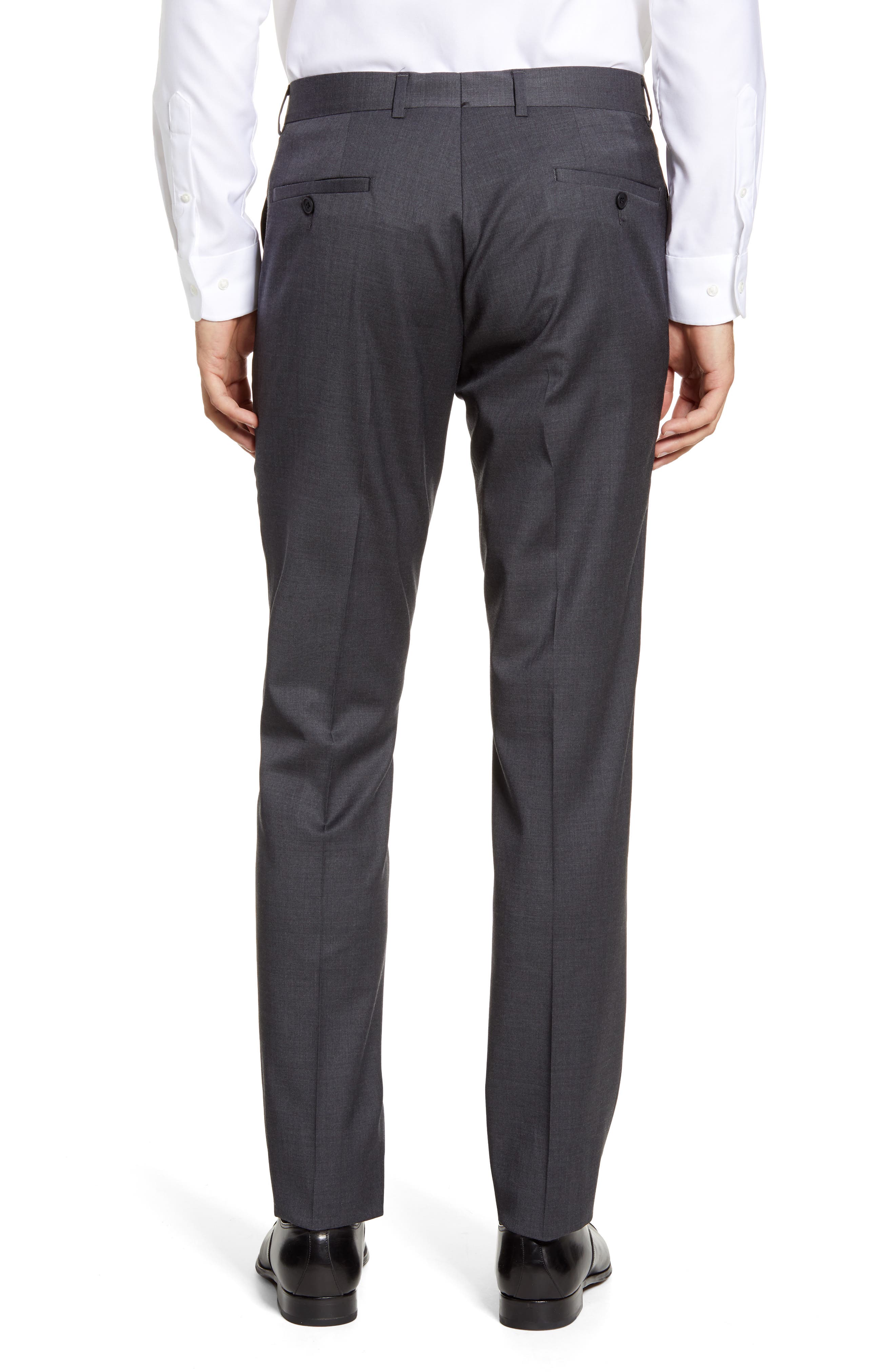 Nordstrom Trim Fit Wool Blend Trousers 
