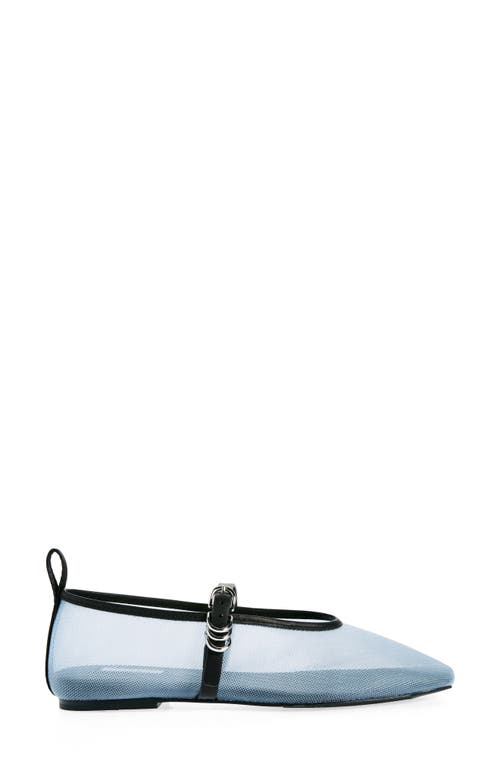 Rag & Bone Spire Mesh Mary Jane Ballerina Flats In Ice Blue