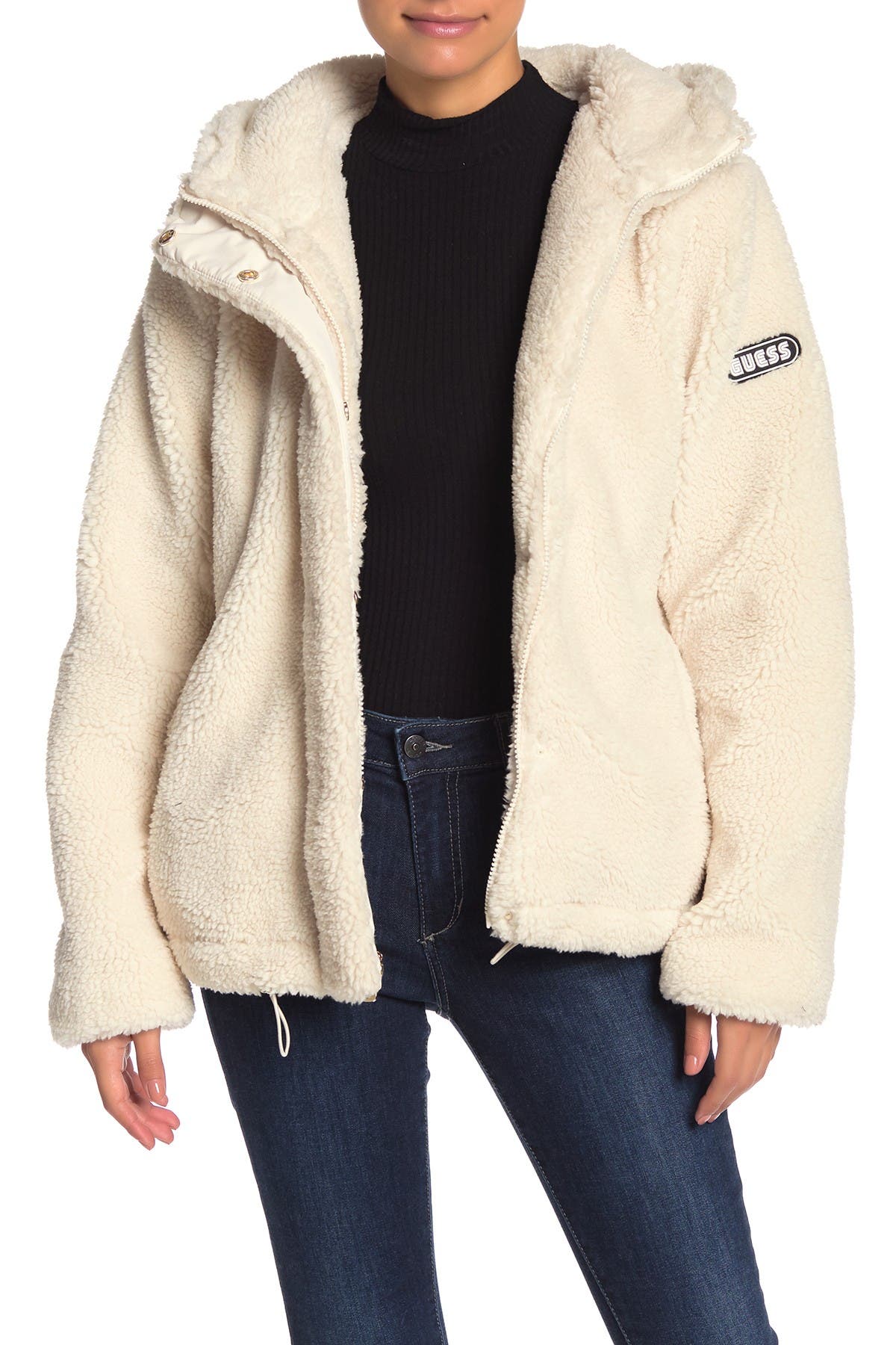 guess teddy bear coat