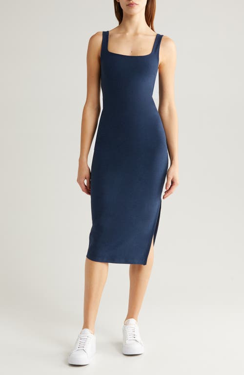 Space Dye Icon Midi Dress in Nocturnal Navy