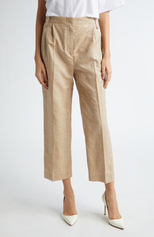 Interior The Jareth Linen & Wool Suit Trousers Sable at Nordstrom,