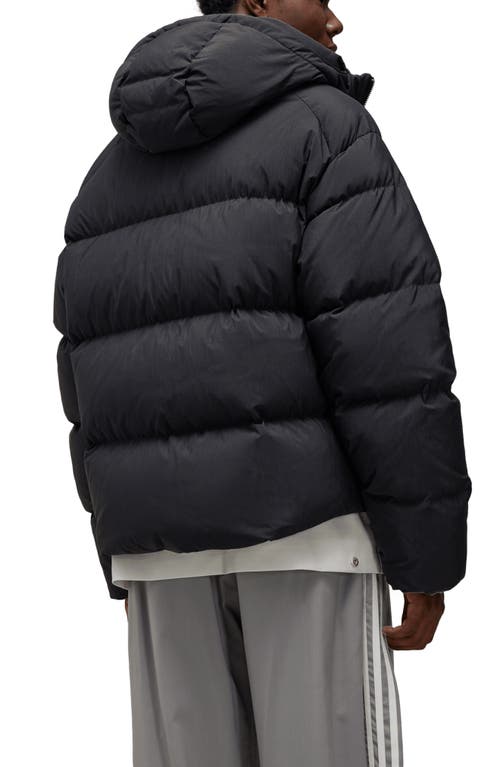 Shop Y-3 Down Puffer Jacket With Removable Hood In Black