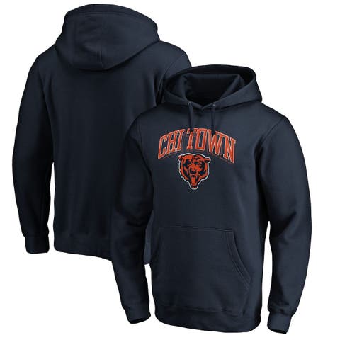 Fanatics Men's Orange and Navy Chicago Bears Linear Logo Pullover